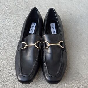 Steve Madden Hartlyn Black Leather Loafer 8.5